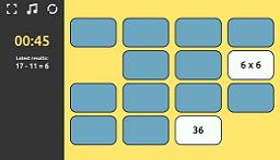 Math Memory Play Game Matching Pairs